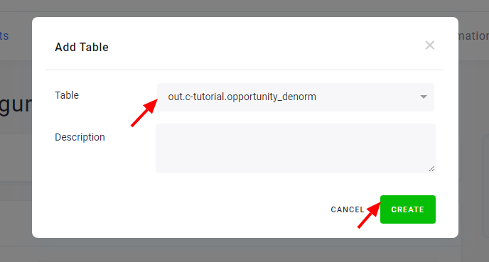 Screenshot - Select table